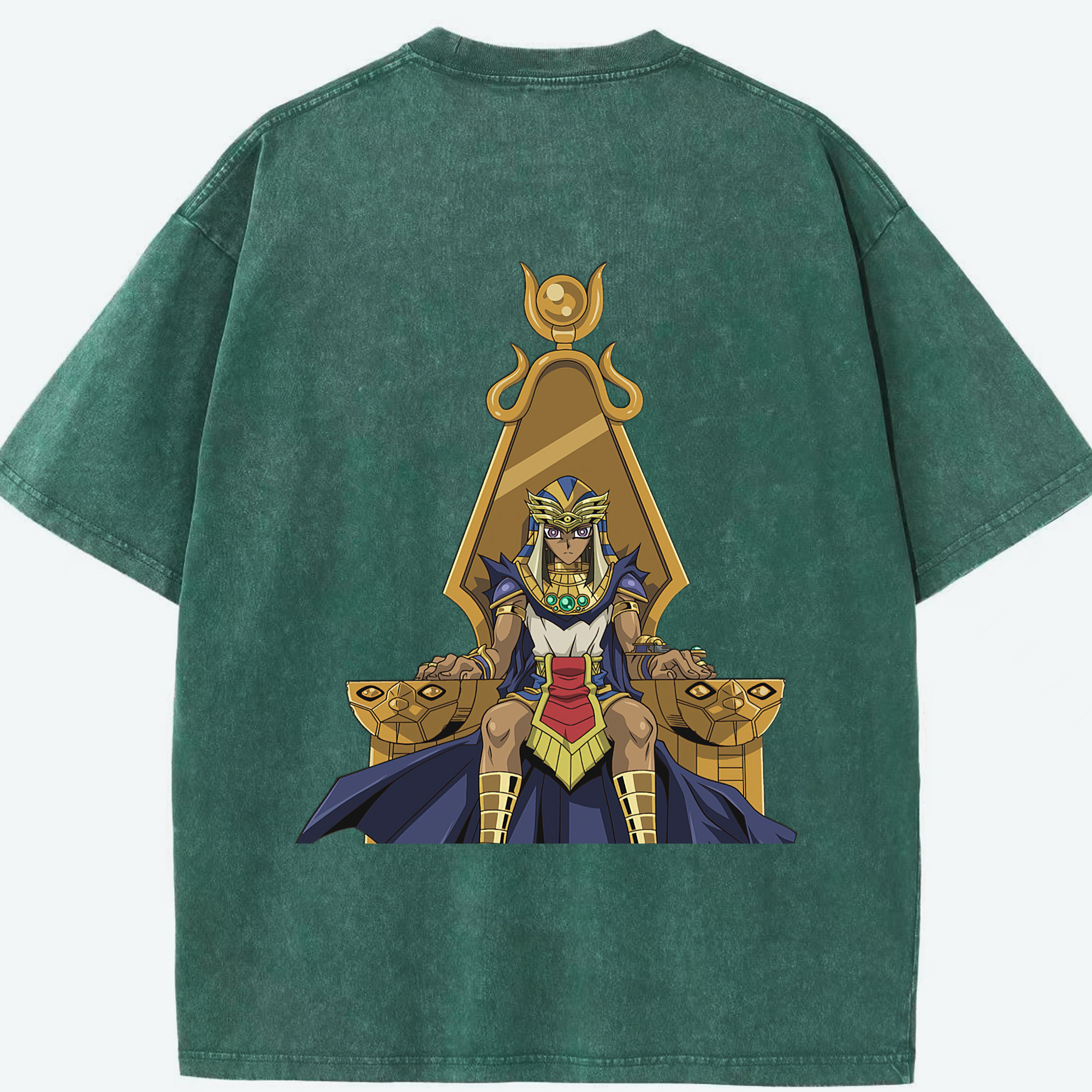 （画像用） 遊☆戯☆王 Yu-Gi-Oh! 綿100% ヴィンテージ風 半袖Tシャツ（背面プリント）